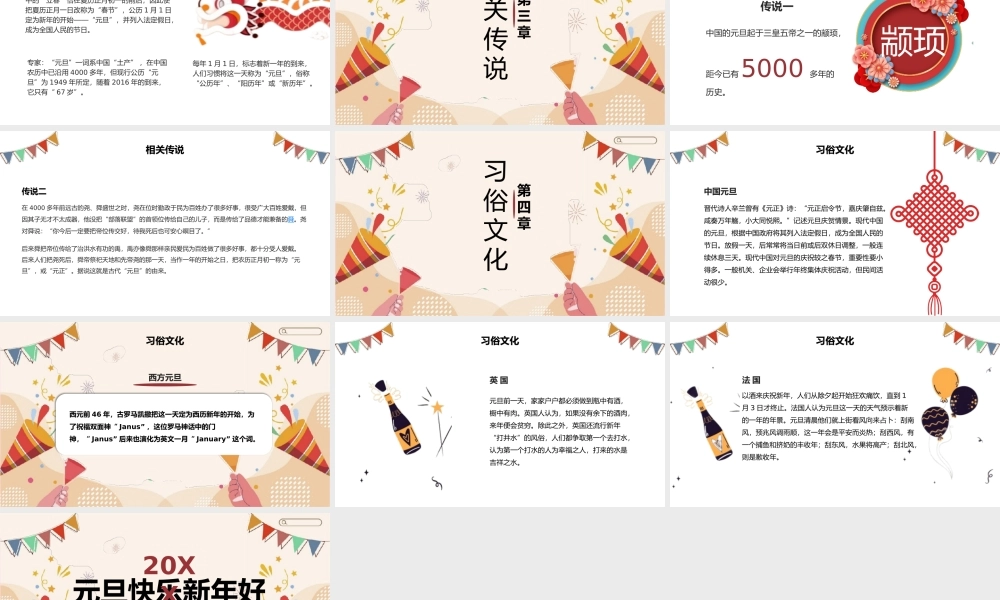 庆元旦迎新年节日介绍主题PPT.pptx