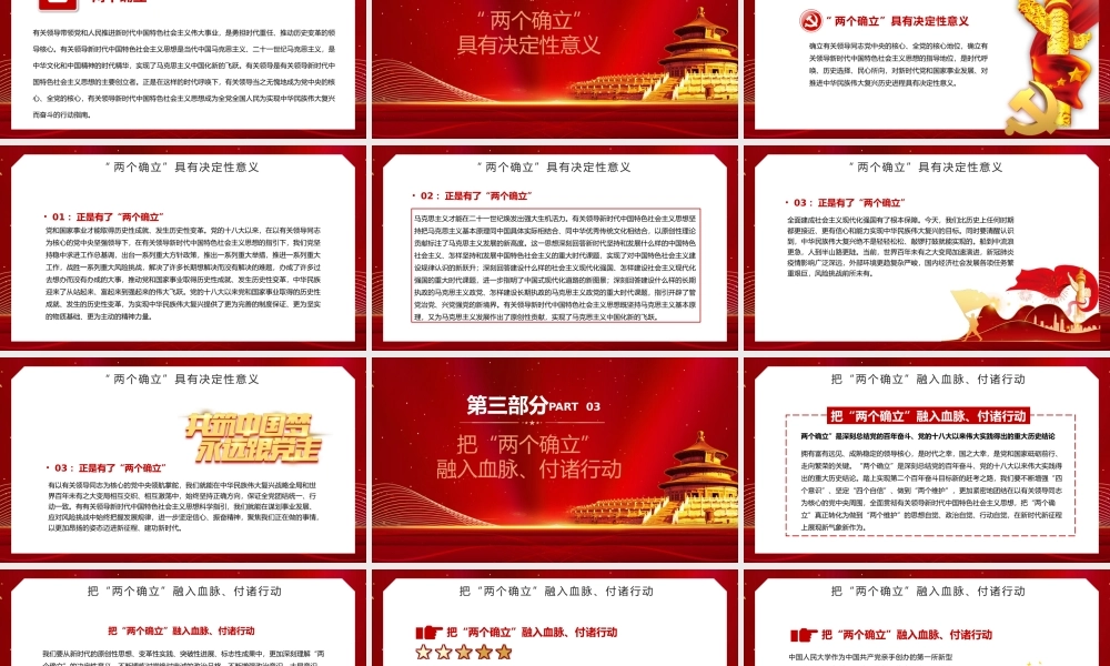 红色党政深刻理解两个确立的决定性意义PPT模板.pptx