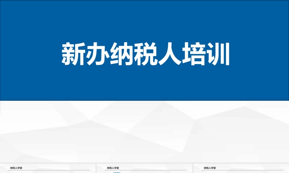 新办纳税人培训ppt课件.ppt