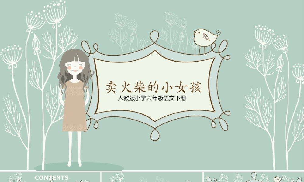 《卖火柴的小女孩》课件.pptx