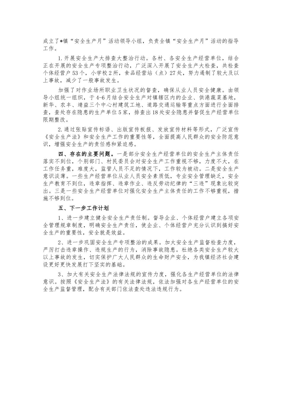2021年乡镇安全生产总结汇报.docx_第2页