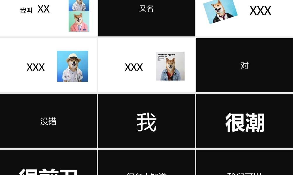 快闪简约风大气简洁自我介绍PPT模板.pptx