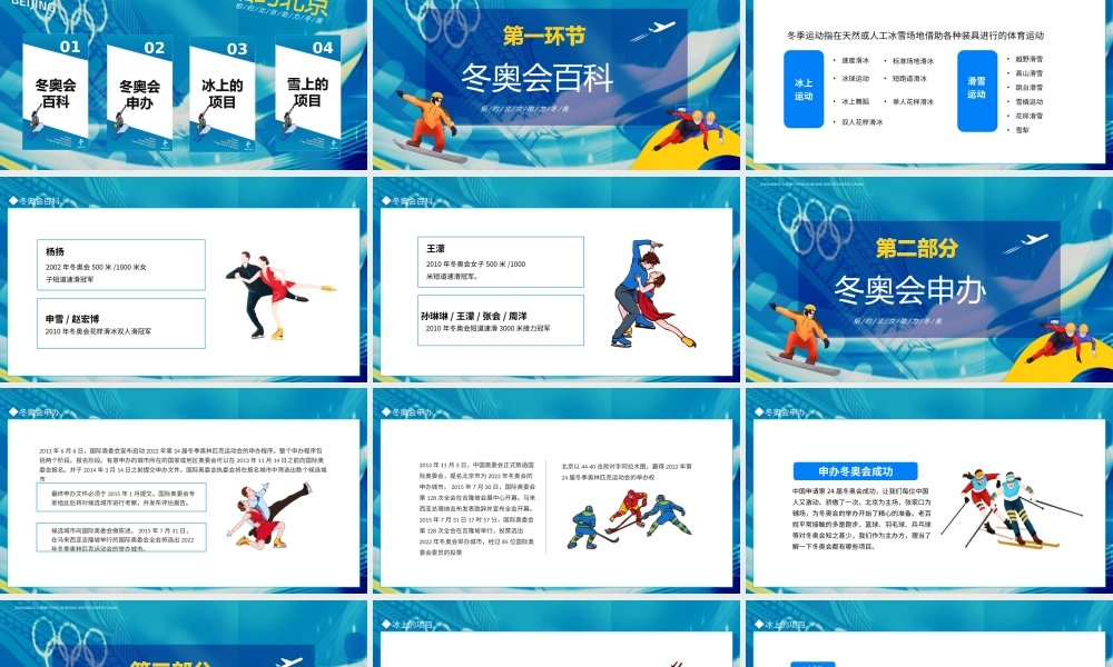 2022北京冬奥会冬季奥运会知识普及PPT课件（带内容）.pptx