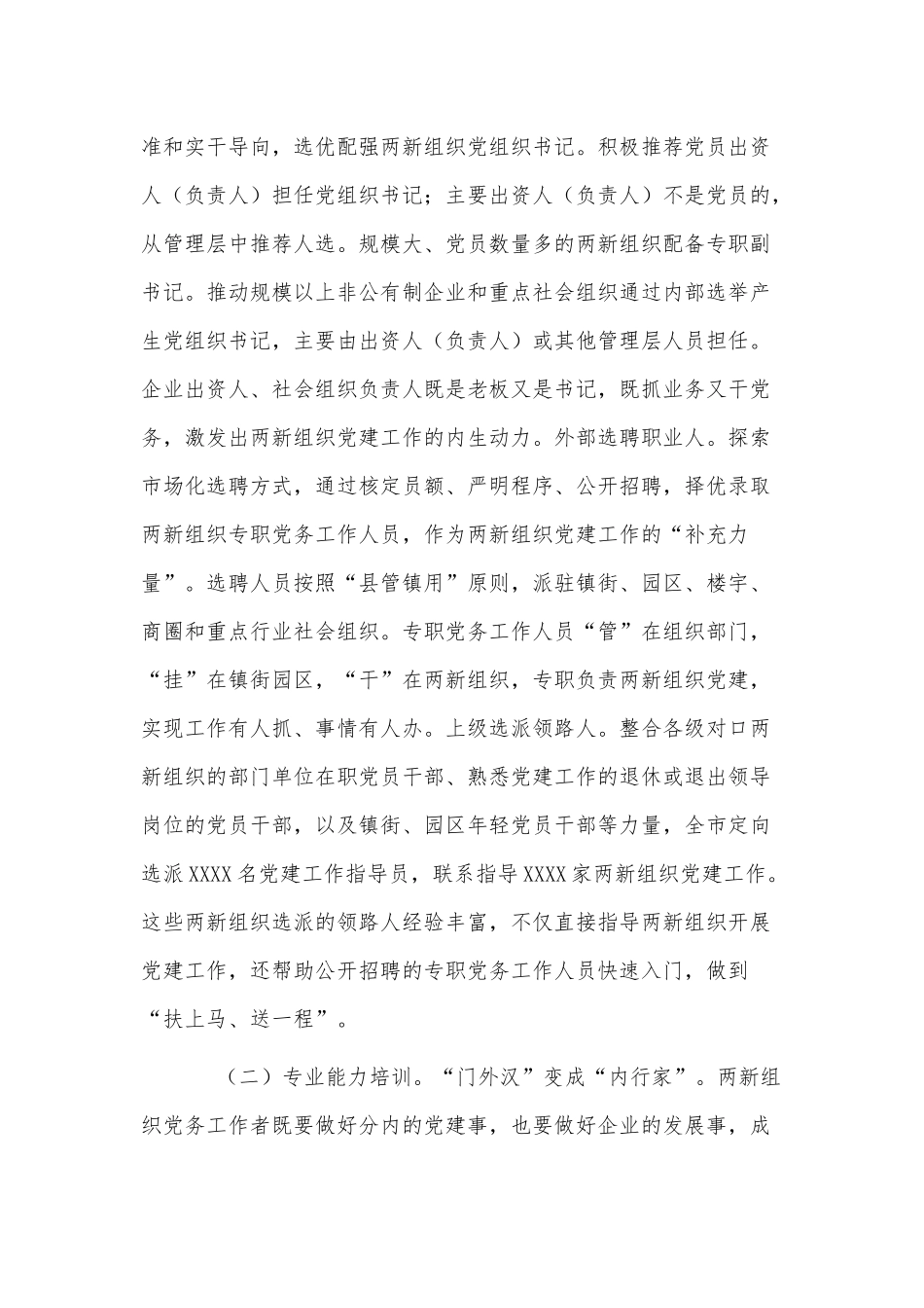 两新组织党务工作者专业化建设的实践与思考（党建研究专题党课）.docx_第2页
