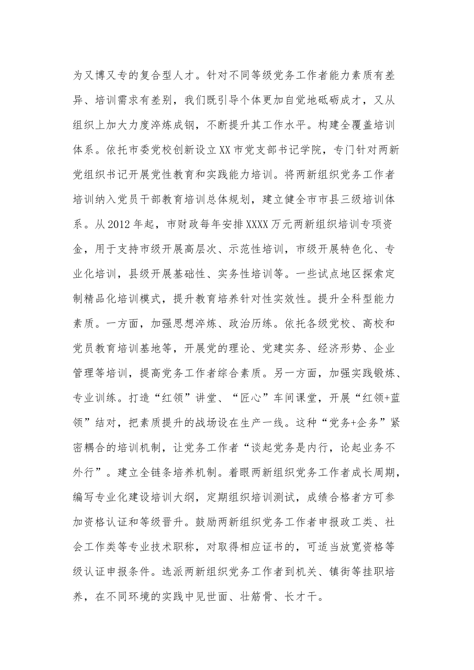 两新组织党务工作者专业化建设的实践与思考（党建研究专题党课）.docx_第3页