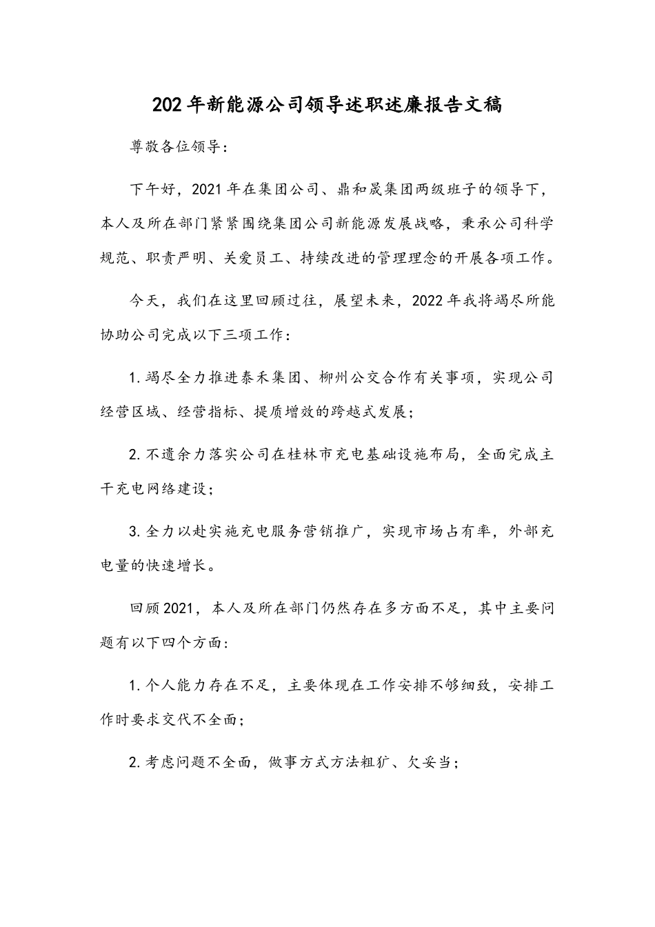 202年新能源公司领导述职述廉报告文稿.docx_第1页