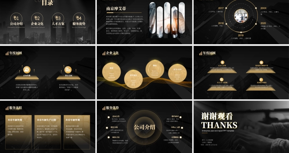黑金职场总结汇报计划类ppt模板.pptx