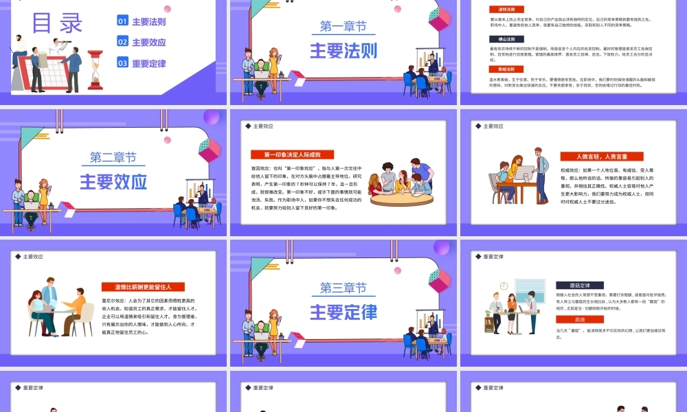 插画风企业员工学习心理应用心理职场心理学培训PPT课件（带内容）.ppt