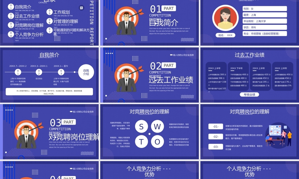 销售经理主管岗位竞聘报告PPT课件（带内容）.pptx