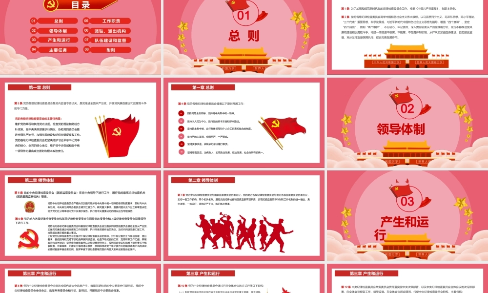 中国共产党纪律检查委员会工作条例-加强和规范新时代党的纪律检查委员会工作PPT课件（带内容）.ppt