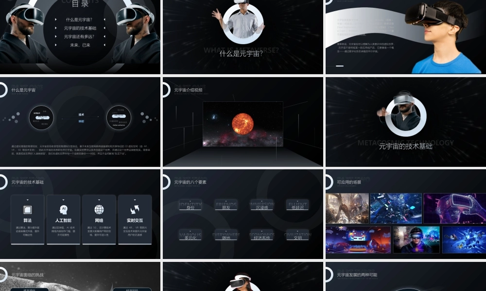 极简约科技风元宇宙介绍ppt课件（带内容）.ppt