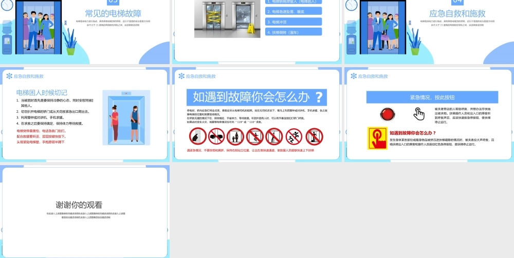 大气乘坐电梯安全知识普及PPT课件（带内容）.pptx