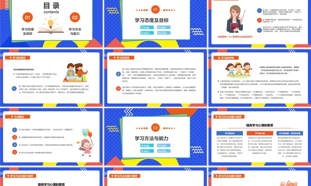 中小学生学习方法与能力培养PPT课件（带内容）.pptx