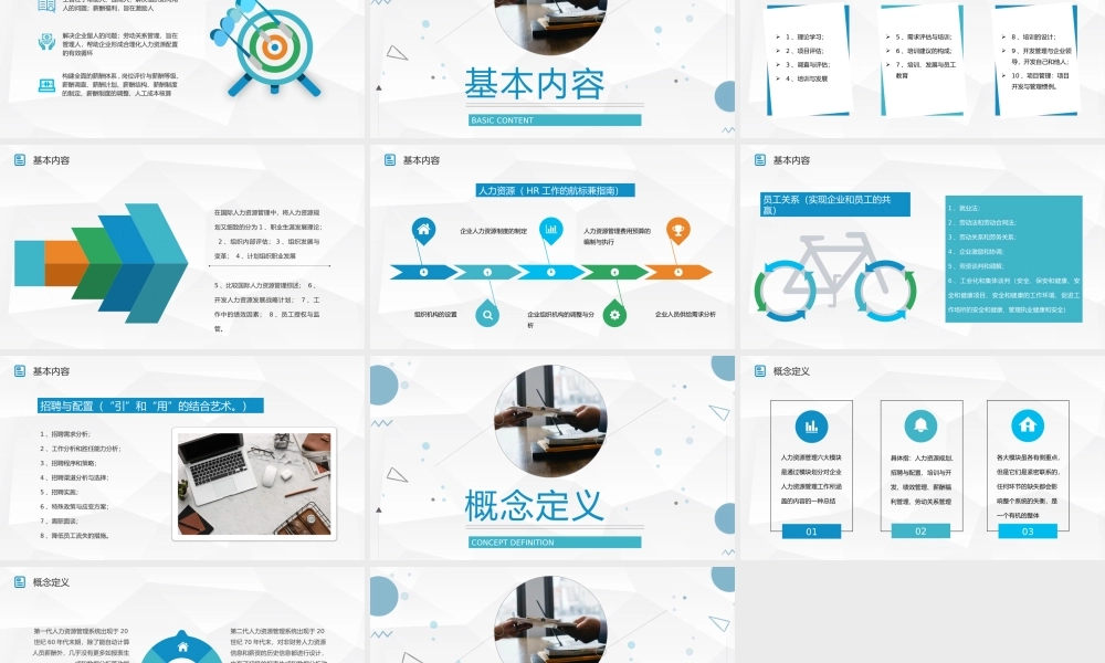 公司人力资源管理六大模块具体内容讲解员工工作情况管理报告PPT模板.pptx