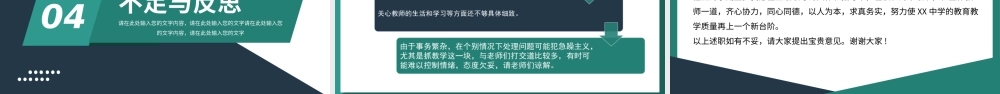 XX学校副校长述职报告年终工作总结PPT课件（带内容）.ppt