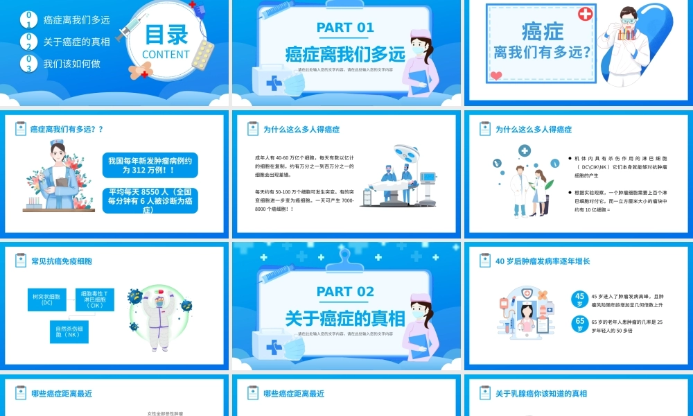 世界抗癌日癌症预防知识讲座宣传培训PPT课件（带内容）.pptx
