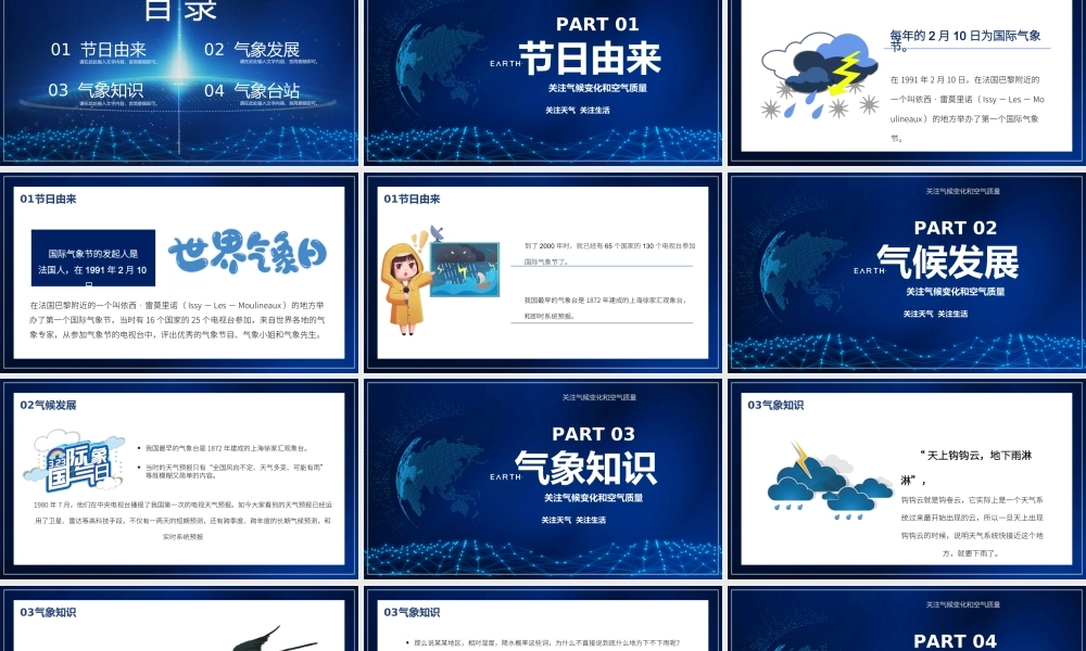 世界气象日唤起推广气象学PPT课件（带内容）.ppt
