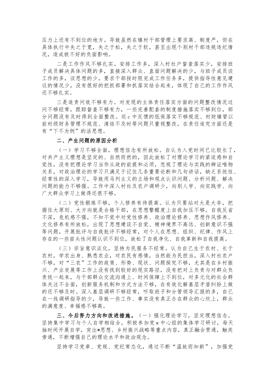 乡镇五个带头生活会个人照检查.docx_第3页