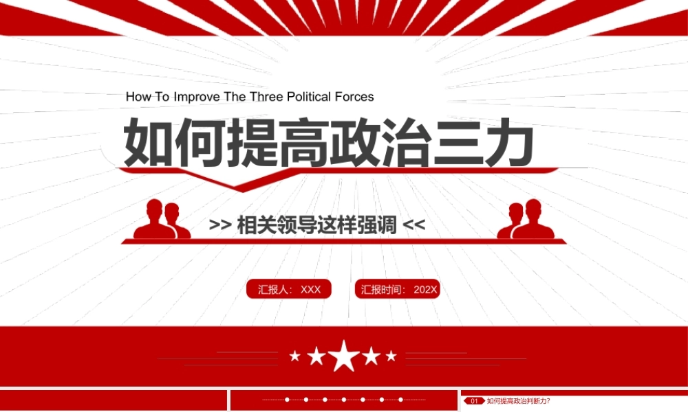 如何提高政治三力相关领导这样强调党课党建PPT课件（带内容）.ppt