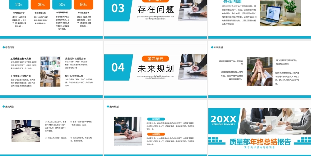 质量部年终总结报告PPT课件（带内容）.pptx
