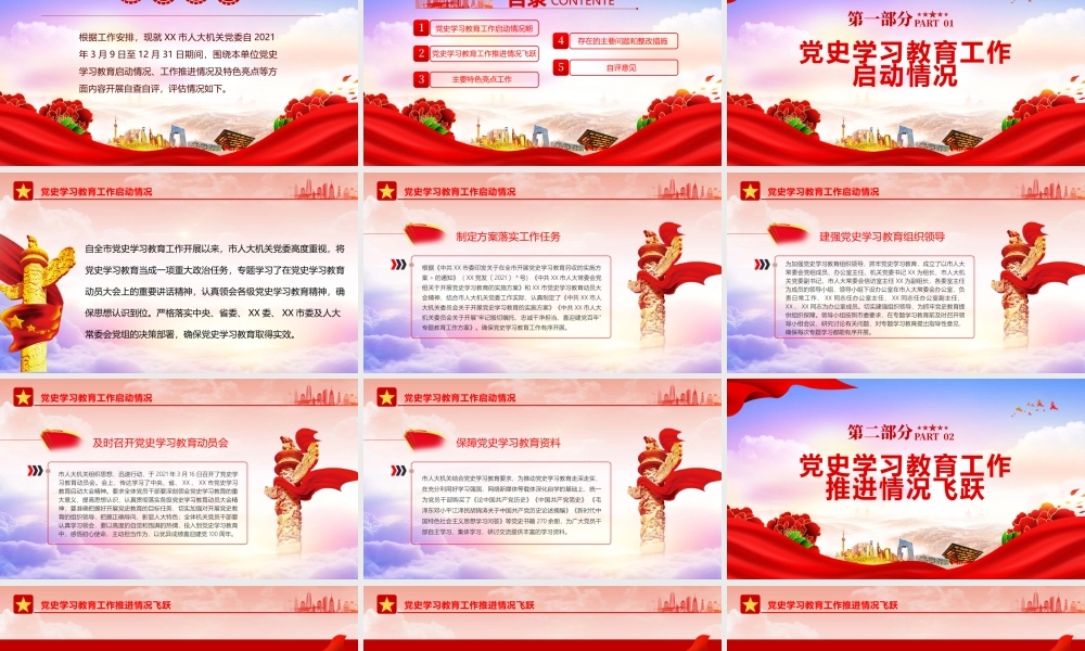 2022党史学习教育总结工作汇报-机关党委干部党史学习专题党课PPT课件（带内容）.pptx