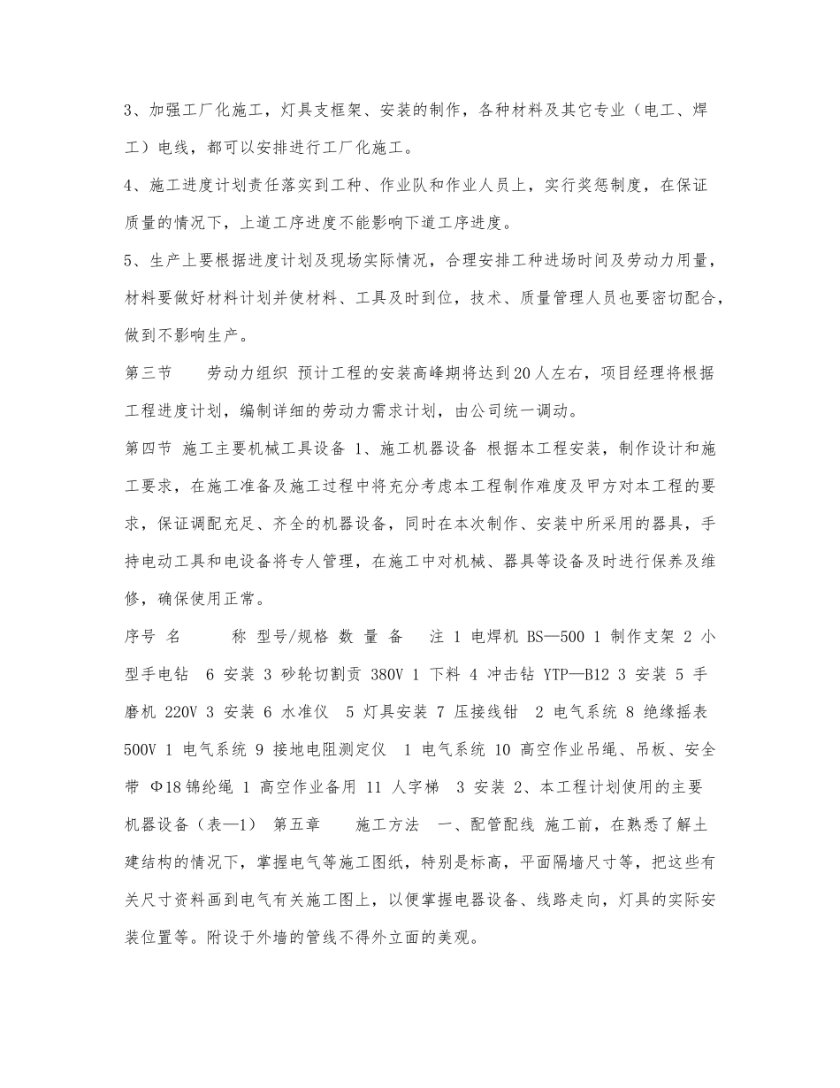 外墙灯具安装调试施工方案模板（最.docx_第3页