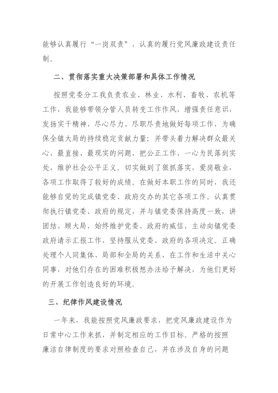 乡镇副镇长述责述廉报告.docx_第2页