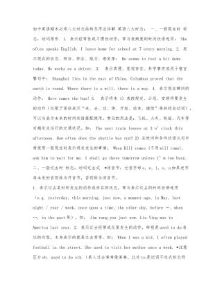 初中英语期末必考八大时态结构及用.docx