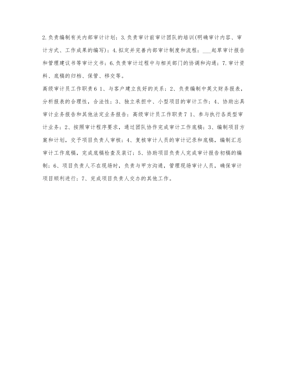 高级审计员工作职责描述.docx_第2页