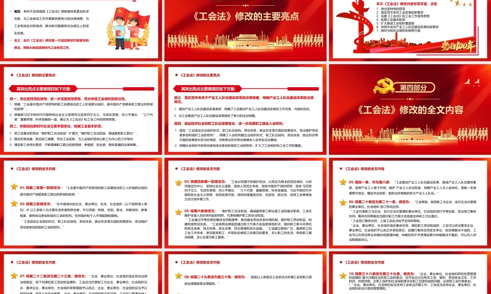 2022新修改《工会法》重点解读（含修改全文）PPT课件（带内容）.pptx