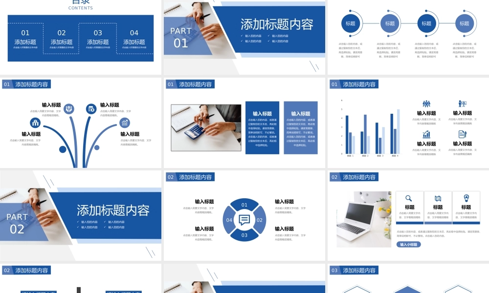 商务蓝色公司财务报表会计工作总结PPT模板.pptx