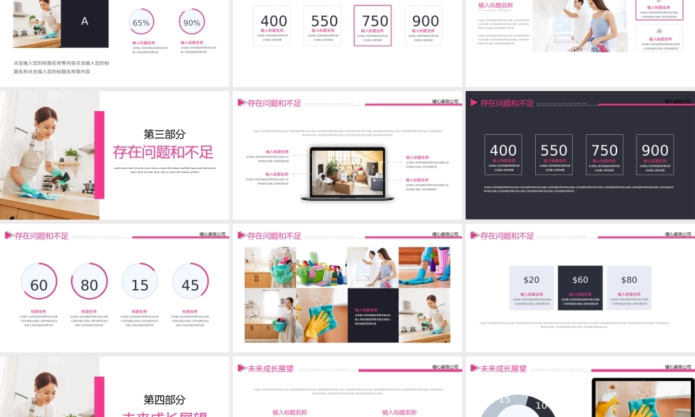 家政工作总结汇报PPT模板.pptx