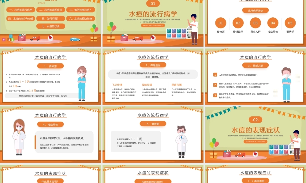 中小学幼儿园水痘预防知识科普PPT模板.pptx