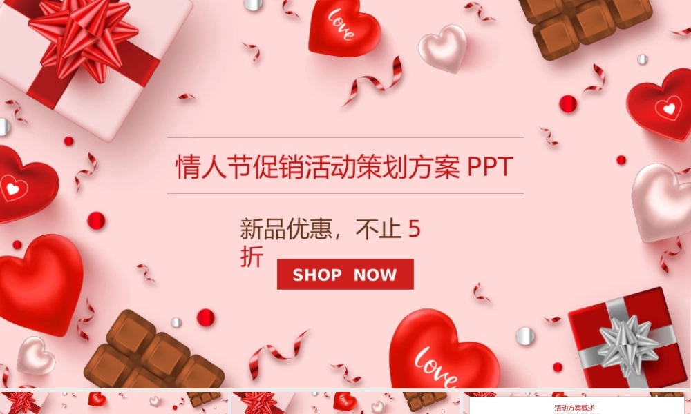 情人节促销活动策划方案PPT模板.pptx