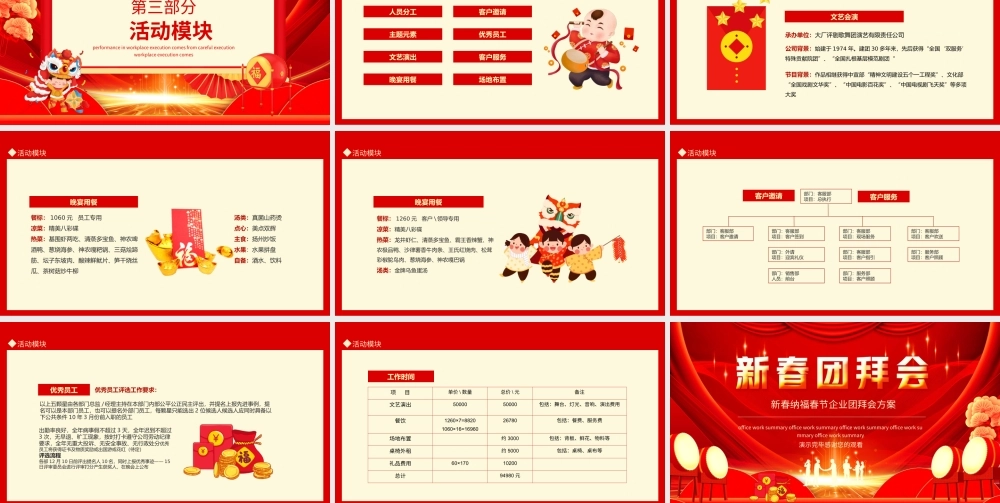 新春纳福春节企业团拜会方案PPT课件（带内容）.ppt