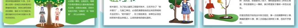 2022植树节绿色卡通风312植树节节日介绍主题班会PPT课件（带内容）.pptx