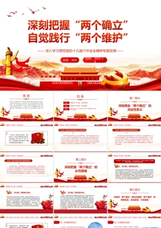 深刻把握“两个确立”自觉践行“两个维护”PPT课件（带内容）.ppt