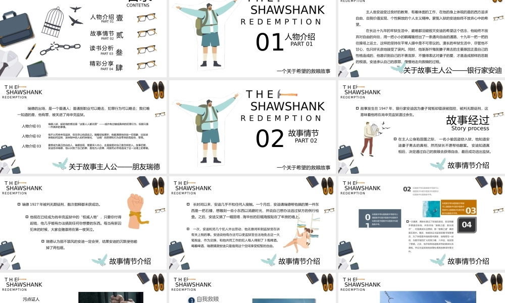肖申克的救赎读书分享会动态PPT课件（带内容）.pptx