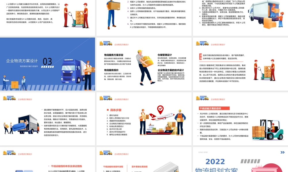 2022物流规划方案物流行业培训PPT课件（带内容）.pptx