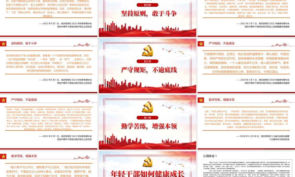 年轻干部如何健康成长相关领导这样强调PPT课件（带内容）.ppt
