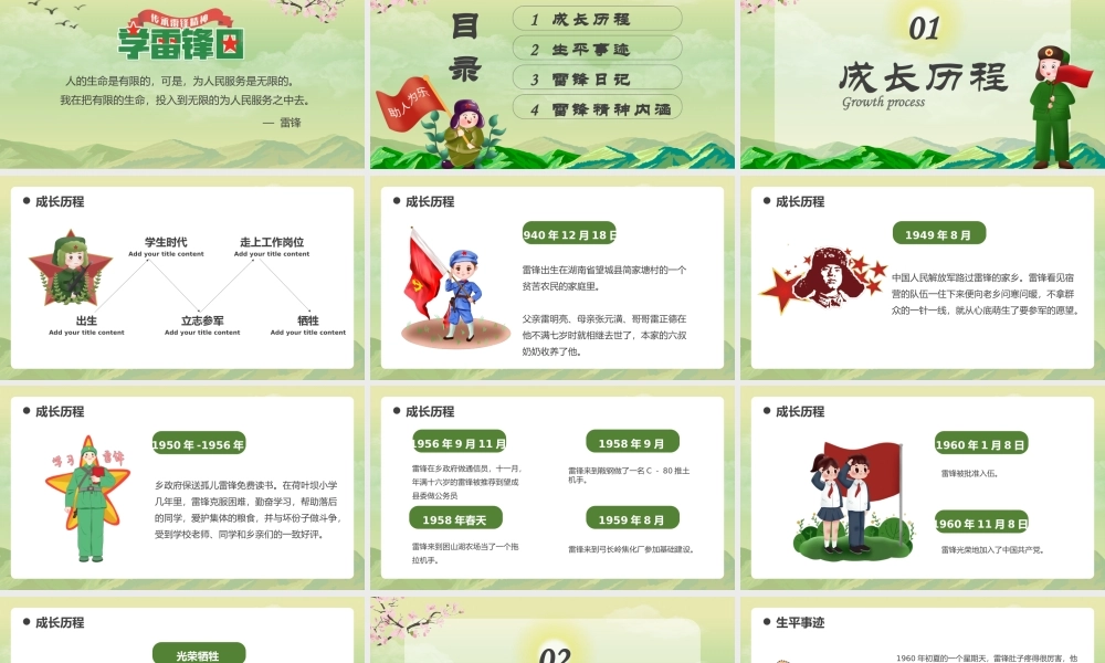 3月5日学雷锋日学习雷锋好榜样PPT课件（带内容）.pptx