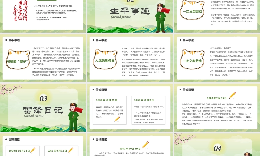 3月5日学雷锋日学习雷锋好榜样PPT课件（带内容）.pptx