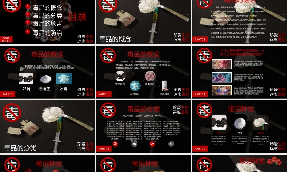 禁毒宣传教育珍爱生命远离毒品PPT课件（带内容）.ppt