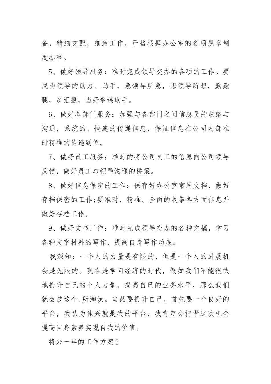 将来一年的工作方案.docx_第2页
