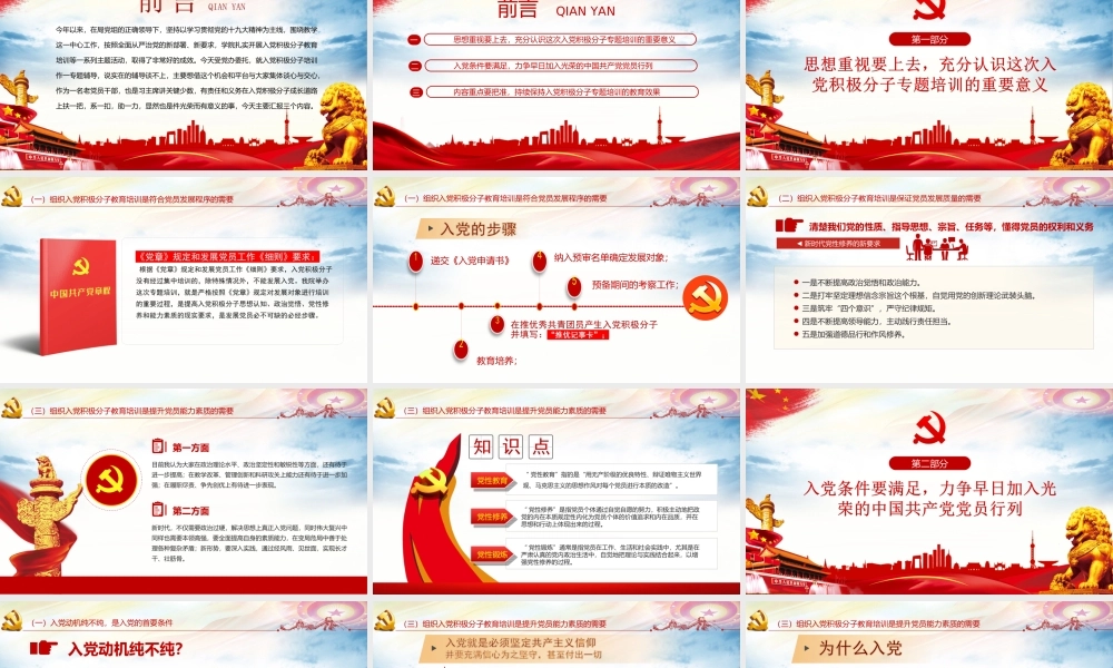 入党积极分子培训专题辅导ppt课件（带内容）.ppt
