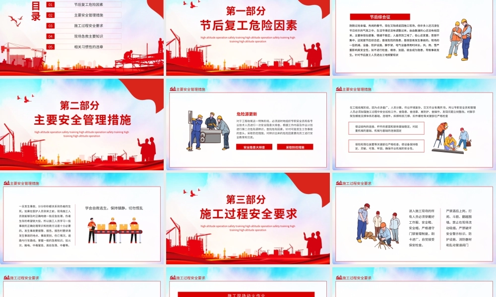 建筑工地节后复工安全知识培训PPT课件（带内容）.pptx
