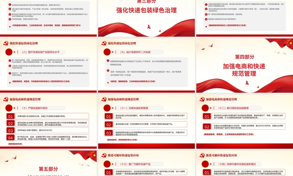 关于加快推进快递包装绿色转型意见学习PPT课件（带内容）.pptx
