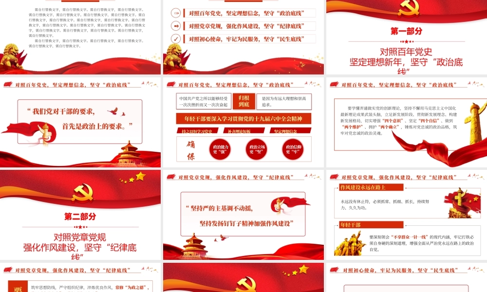 十九届中央纪委六次全体会议讲话精神学习-年轻干部要坚守“三条底线”PPT课件（带内容）.pptx
