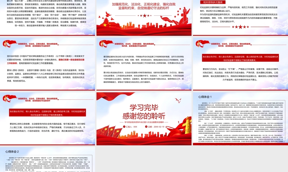 中央纪委六次全会重要讲话精神学习-始终做党和人民的忠诚卫士PPT课件（带内容）.ppt