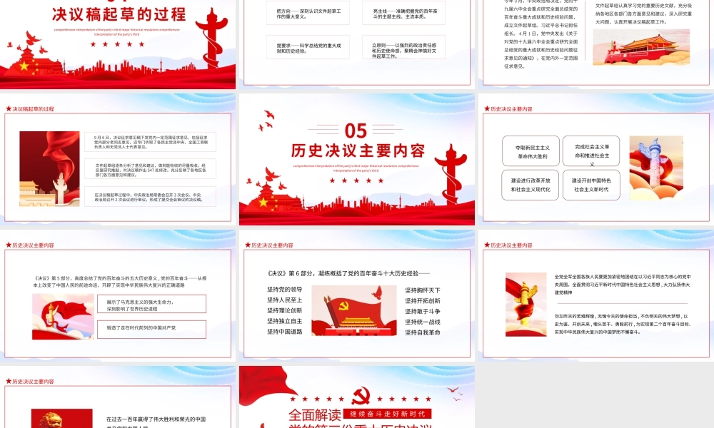 全面解读党的第三份重大历史决议动态PPT.pptx